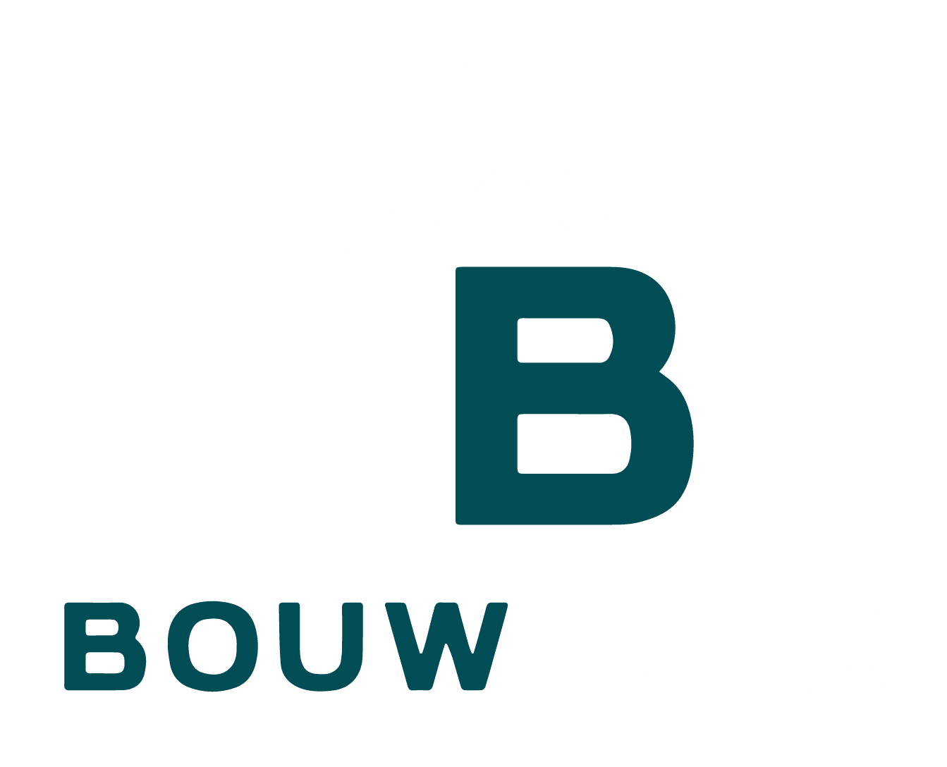 BouwLeer logo + tekst wit